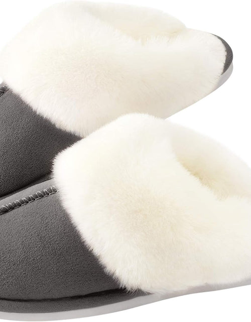 Load image into Gallery viewer, Women&#39;S Slippers Fuzzy Warm Comfy Faux Fur Slip-On Fluffy Bedroom House Shoes Memory Foam Suede Cozy Plush Breathable Anti-Slip Indoor &amp; Outdoor Winter
