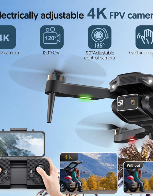 Load image into Gallery viewer, H16 Drone with Camera for Adults 4K, Foldable Drone for Beginners with Brushless Motor, Optical Flow Positioning, with 2 Batteries and Carrying Case
